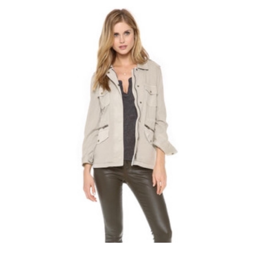 Velvet x Lily Aldridge Ruby Cargo Utility Jacket – Size S | Neutral Beige